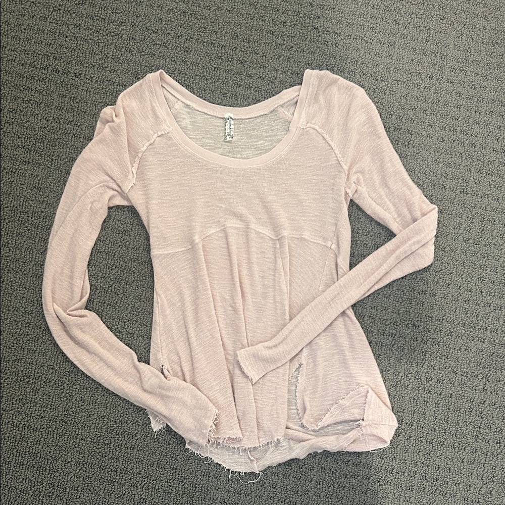 Free People Intimately Women's Pink Long Sleeve Top